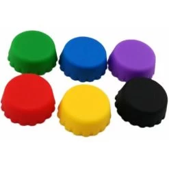 6 Pack Silicone Bottle Caps Bottle Caps Eco-friendly Silicone Lids Reusable Beer Lids Random Color