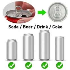 Soda Can Lids, 6 Pack Reusable Silicone Soda/Beverage/Beer Can Lids, Fits Standard Soda Cans (Multicolor) -Kitchen Appliances Discounts 100162549 3