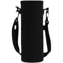 Premium Portable Insulated 1000ml Neoprene Water Bottle Holder With Adjustable Shoulder Strap Stainless Steel Glass/Plastic Bottles
