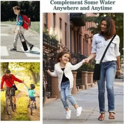 Premium Portable Insulated 800ml Neoprene Water Bottle Cage With Adjustable Shoulder Strap Stainless Steel Glass/Plastic Bottles -Kitchen Appliances Discounts 100284640 3