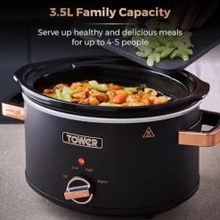 Tower Cavaletto 3.5 Litre Slow Cooker Black -Kitchen Appliances Discounts 100989167 3