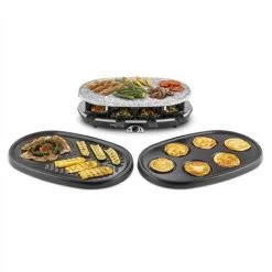 Klarstein All-U-Can-Grill Raclette 4-in-1 Pancakes Crêpes Stone Plate 8 People -Kitchen Appliances Discounts 14842274 4
