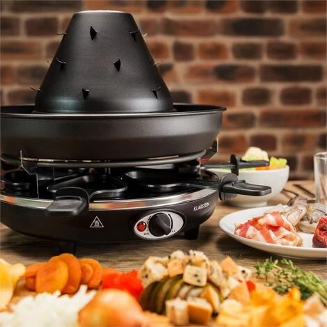 Klarstein Taste Volcano Tartar's Hat Grill Raclette Grill 1500 W 6 People Black 5 Klarstein Taste Volcano Tartar's Hat Grill Raclette Grill 1500 W 6 People Black - Image 3