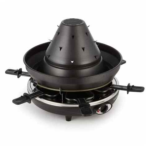 Klarstein Taste Volcano Tartar's Hat Grill Raclette Grill 1500 W 6 People Black 6 Klarstein Taste Volcano Tartar's Hat Grill Raclette Grill 1500 W 6 People Black - Image 4