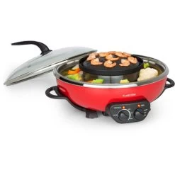 Klarstein Szechuan Hot Pot And Grill Plate 5l Vol. 1350 W, 600 W Red