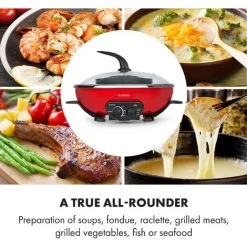 Klarstein Szechuan Hot Pot And Grill Plate 5l Vol. 1350 W, 600 W Red -Kitchen Appliances Discounts 23357186 5
