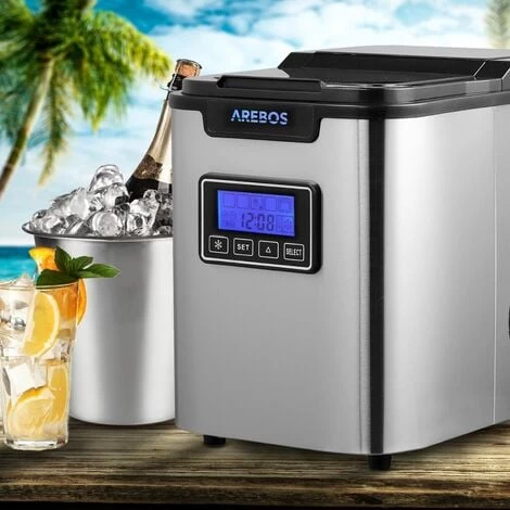 AREBOS Ice Cube Maker 12 Kg / 24 H 10-15 Minutes Production Time 3 Ice Cube Sizes 4 AREBOS Ice Cube Maker 12 Kg / 24 H 10-15 Minutes Production Time 3 Ice Cube Sizes - Image 2