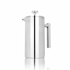 French Press Cafetiere Steel Coffee Maker FREE Filters & Spoons 350ml M&W -Kitchen Appliances Discounts 32126984 3