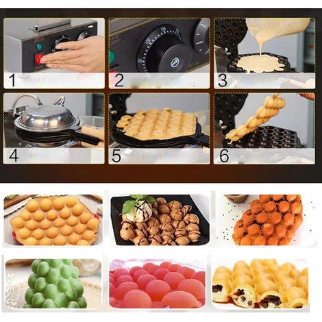 Electric Waffle Maker Pancake Oven Professional Waffle Maker Machine 110V-220V(Euro Standard Socket) 6 Electric Waffle Maker Pancake Oven Professional Waffle Maker Machine 110V-220V(Euro Standard Socket) - Image 4