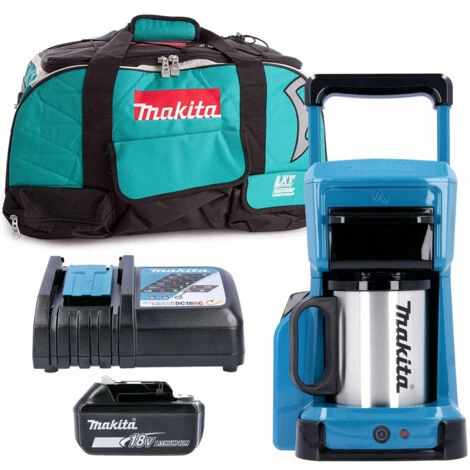 Makita DCM501 10.8V/18V CXT/LXT Coffee Maker With 1 X 5.0Ah Battery, Charger & Bag 3 Makita DCM501 10.8V/18V CXT/LXT Coffee Maker With 1 X 5.0Ah Battery, Charger & Bag