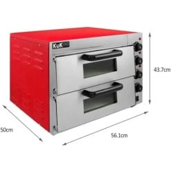 Electric Pizza Oven With Audible Timer & Twin Deck Firebrick / 10 Electric Pizza Oven With Audible Timer & Twin Deck Firebrick / -Kitchen Appliances Discounts 35839638 5