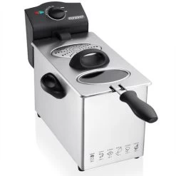 Deuba Deep Fryer 3 L Capacity 2000 W Power Stainless Steel Viewing Window Temperature Controller Kitchen Dishwasher-Safe