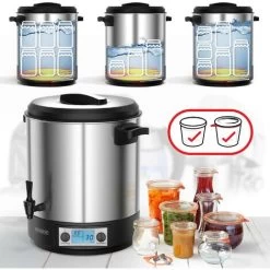 Monzana Automatic Preserving Machine 28L Continuous Temperature Controller 30-100°C Timer Tap For 14 Glasses Mulled Wine Cooker 1800W 28L Mit LCD Und Timer (de) -Kitchen Appliances Discounts 37253384 3