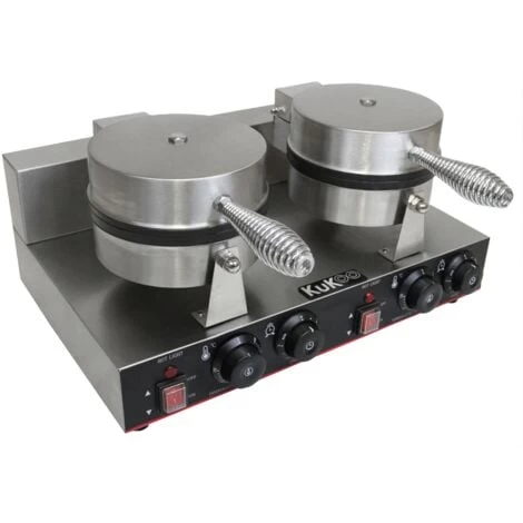 KuKoo Double Waffle Maker Commercial Catering Kitchen Stainless 3 KuKoo Double Waffle Maker Commercial Catering Kitchen Stainless