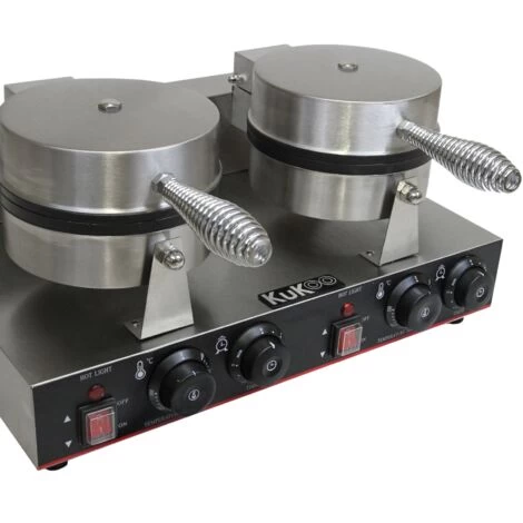 KuKoo Double Waffle Maker Commercial Catering Kitchen Stainless 7 KuKoo Double Waffle Maker Commercial Catering Kitchen Stainless - Image 5