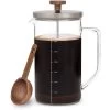 Klarstein Glaswerk Ristretto, French Press, 0.35 Litre, Borosilicate Glass, Stainless Steel, Walnut Wood -Kitchen Appliances Discounts 42770286 1