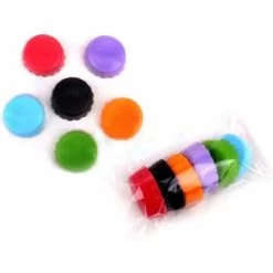 LITZEE 6pcs Silicone Crown Caps, Bottle Stopper, Eco-friendly Silicone Stopper, Reusable Beer Stopper Random Colour -Kitchen Appliances Discounts 42949182 5