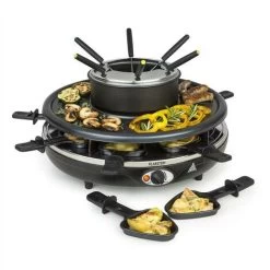 Klarstein Fonduelette Raclette And Fondue 1350W 1 Litre 38 Cm Ø For 8 Persons