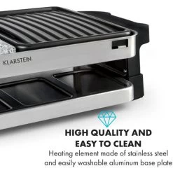 Klarstein Sirloin Raclette 1500W Aluminum / Stone 8 People LED 9 Klarstein Sirloin Raclette 1500W Aluminum / Stone 8 People LED -Kitchen Appliances Discounts 46461213 3
