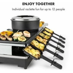 Klarstein Fonduelette XL, 3-in-1 Raclette Grill & Fondue, Natural Stone, 1650W, 12 People -Kitchen Appliances Discounts 47928897 5