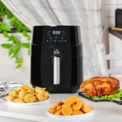 HOMCOM Air Fryer 1500W 4.5L With Digital Display Timer For Low Fat Cooking -Kitchen Appliances Discounts 50241257 3