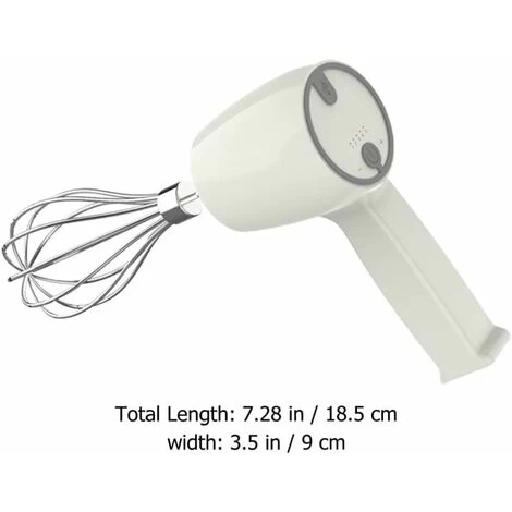 Stainless Steel Electric Mixer - Rechargeable Kitchen Whisk - Milk Mixer For Easily Beating Egg Cream And Cookie Cakes. 4 Stainless Steel Electric Mixer - Rechargeable Kitchen Whisk - Milk Mixer For Easily Beating Egg Cream And Cookie Cakes. - Image 2