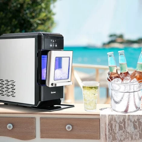 COSTWAY Nugget Ice Maker, Lighting Automatic Self-Cleaning Ice Cube Maker, 18Kg Ice In 24 Hours, 3.7 L Water Tank, Counter Top Ice Making Machine With Stainless Steel Ice Scoop 4 COSTWAY Nugget Ice Maker, Lighting Automatic Self-Cleaning Ice Cube Maker, 18Kg Ice In 24 Hours, 3.7 L Water Tank, Counter Top Ice Making Machine With Stainless Steel Ice Scoop - Image 2