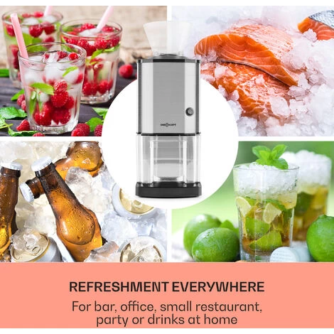 Oneconcept Icebreaker Ice Crusher 15kg / H 3.5 Litre Ice Bucket Stainless Steel 5 Oneconcept Icebreaker Ice Crusher 15kg / H 3.5 Litre Ice Bucket Stainless Steel - Image 3