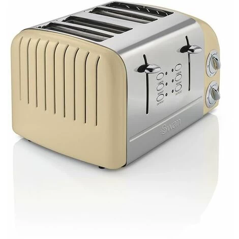 Swan 4 Slice Retro Toaster - Cream 4 Swan 4 Slice Retro Toaster - Cream - Image 2