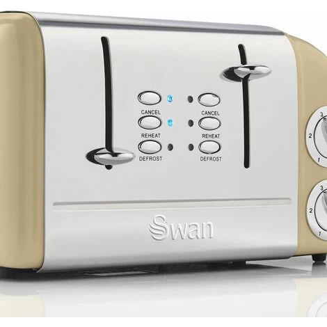 Swan 4 Slice Retro Toaster - Cream 7 Swan 4 Slice Retro Toaster - Cream - Image 5