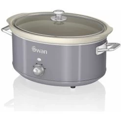 Swan 6.5L Slow Cooker Retro Grey -Kitchen Appliances Discounts 54674150 2