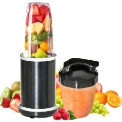 HOMCOM Countertop Blender 1000W Smoothie Maker With 0.7L And 0.35L Mix Cup