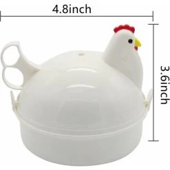 Egg Cooker, Microwave Hardboiled Egg Maker, 4 Eggs Egg Boiler Poacher Electric Cooker With Steamer Attachment Chicken Shape Egg Poacher For Home Kitchen -Kitchen Appliances Discounts 54897022 3