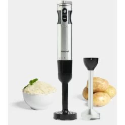 VonShef Electric Potato Masher & Hand Blender 1000W - 2 In 1 Immersion Blender With Potato Masher Attachment – Perfect For Blending & Mashing Potatoes, Baby Food And Vegetables