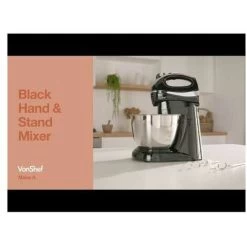 VonShef 2 In 1 Twin Hand And Stand Mixer 300W With Detachable Mixing Function, Non Slip Feet, 5 Speeds, Eject & Turbo Button - Includes 3.5L Capacity Bowl, 2X Beaters, 2X Dough Hooks & Balloon Whisk -Kitchen Appliances Discounts 54924550 5