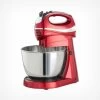 VonShef 2 In 1 Twin Hand & Stand Mixer - 300W Electric, Multifunctional, Red Mixer With 5 Speeds & Turbo Button, 3.5L Bowl & Removable, Dishwasher Safe Attachments (2X Beaters, 2X Dough Hooks & Whisk) -Kitchen Appliances Discounts 54924560 1