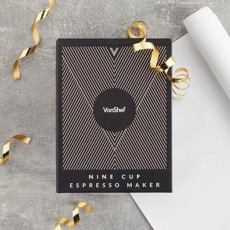 VonShef 9 Cup/450ml Italian Espresso Coffee Maker Moka Stove Top Macchinetta Includes A Replacement Gasket And Filter 4 VonShef 9 Cup/450ml Italian Espresso Coffee Maker Moka Stove Top Macchinetta Includes A Replacement Gasket And Filter - Image 2