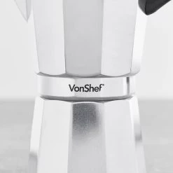 VonShef 9 Cup/450ml Italian Espresso Coffee Maker Moka Stove Top Macchinetta Includes A Replacement Gasket And Filter 9 VonShef 9 Cup/450ml Italian Espresso Coffee Maker Moka Stove Top Macchinetta Includes A Replacement Gasket And Filter -Kitchen Appliances Discounts 54924562 3