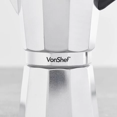 VonShef 9 Cup/450ml Italian Espresso Coffee Maker Moka Stove Top Macchinetta Includes A Replacement Gasket And Filter 5 VonShef 9 Cup/450ml Italian Espresso Coffee Maker Moka Stove Top Macchinetta Includes A Replacement Gasket And Filter - Image 3