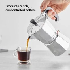VonShef 6 Cup/300ml Italian Espresso Coffee Maker Moka Stove Top Macchinetta Includes A Replacement Gasket And Filter -Kitchen Appliances Discounts 54924887 4