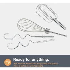 VonShef Professional 300W Hand Mixer, Black, Includes Chrome Beaters, Dough Hooks, Balloon Whisk + 5 Speed With Turbo Button 11 VonShef Professional 300W Hand Mixer, Black, Includes Chrome Beaters, Dough Hooks, Balloon Whisk + 5 Speed With Turbo Button -Kitchen Appliances Discounts 54924907 5