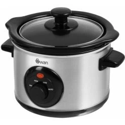 Swan 1.5 Litre Stainless Steel Slow Cooker -Kitchen Appliances Discounts 55564433 5