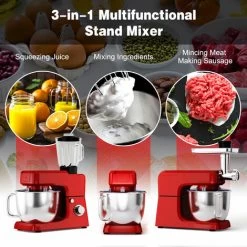 3 In 1 Electric Food Stand Mixer 6 Adjustable Speed Kitchen Beater Meat Grinder -Kitchen Appliances Discounts 57639948 3