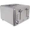 Igenix 4 Slice Toaster, Reheat Function, Slide Out Crumb Tray, Stainless Steel - IG3204