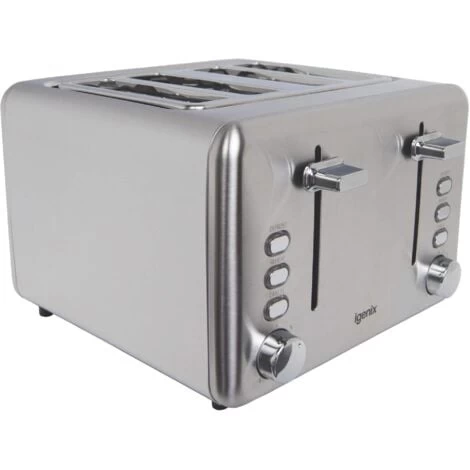 Igenix 4 Slice Toaster, Reheat Function, Slide Out Crumb Tray, Stainless Steel - IG3204 3 Igenix 4 Slice Toaster, Reheat Function, Slide Out Crumb Tray, Stainless Steel - IG3204