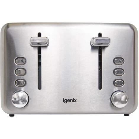Igenix 4 Slice Toaster, Reheat Function, Slide Out Crumb Tray, Stainless Steel - IG3204 4 Igenix 4 Slice Toaster, Reheat Function, Slide Out Crumb Tray, Stainless Steel - IG3204 - Image 2