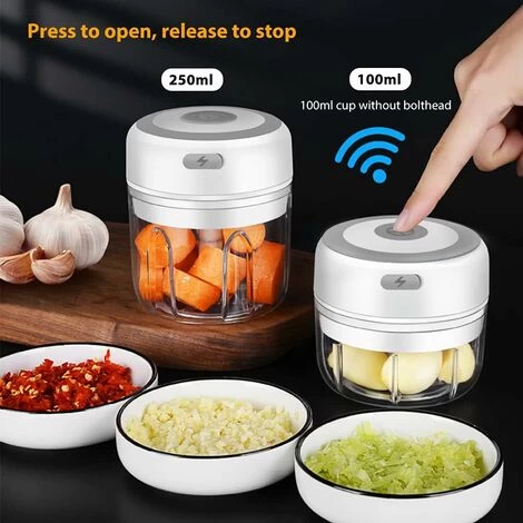 Electric Meat Grinder,250ML Cordless Electric Meat Grinder Mini Portable Blender With 3 Sharp Blades 4 Electric Meat Grinder,250ML Cordless Electric Meat Grinder Mini Portable Blender With 3 Sharp Blades - Image 2