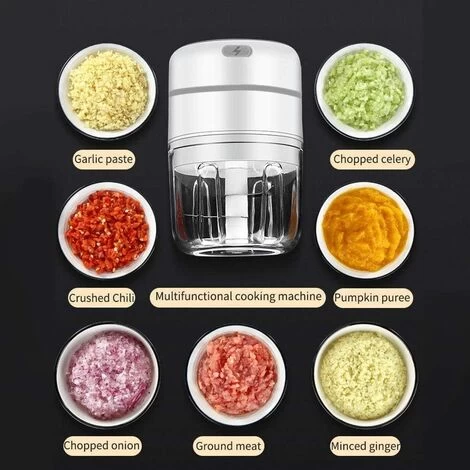 Electric Meat Grinder,250ML Cordless Electric Meat Grinder Mini Portable Blender With 3 Sharp Blades 7 Electric Meat Grinder,250ML Cordless Electric Meat Grinder Mini Portable Blender With 3 Sharp Blades - Image 5
