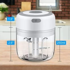 Manual Food Chopper Hand-powered Chopper Hand Pull Mincer Blender Mixer Household Food Processor For Onions Garlic Pepper Meat Fruit Vegetable 250ML -Kitchen Appliances Discounts 58579472 4