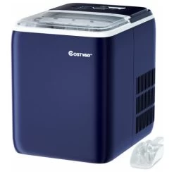 2.6L Portable Ice Machine W/ Ice Yield 20kg Per Day 8.5 Mins Per Cycle Self-Cleaning Home Bar Office Blue